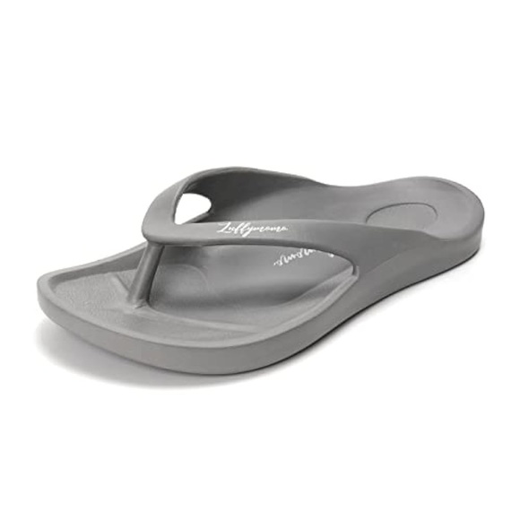 NWT UNISEX Luffymomo Flip Flops Sandals Slip On Sport Beach Thong Gray Support - Picture 7 of 12
